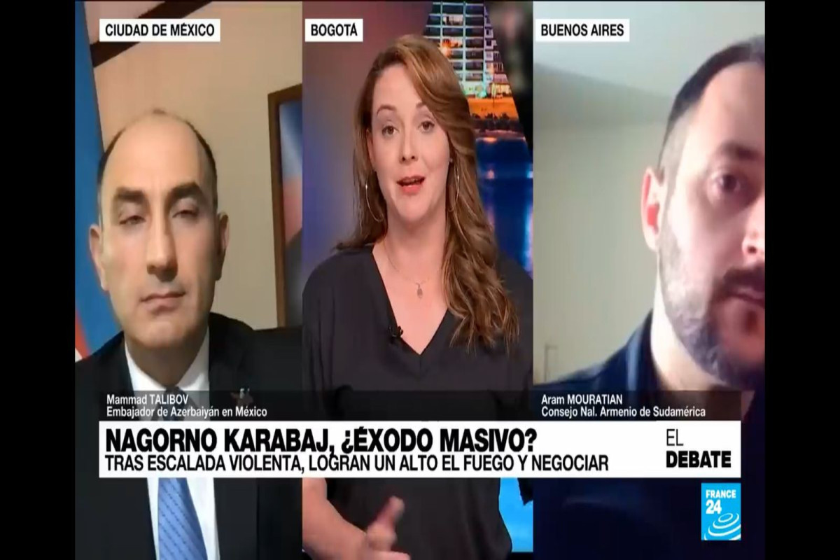 Azərbaycanlı diplomat “France 24” telekanalında debatda Ermənistanı riyakarlığa son qoyaraq sülh masasına oturmağa çağırıb FOTO  - FOTO 