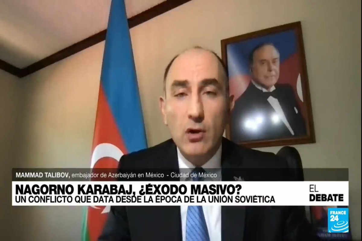 Azərbaycanlı diplomat “France 24” telekanalında debatda Ermənistanı riyakarlığa son qoyaraq sülh masasına oturmağa çağırıb <span class="red_color">FOTO - <span class="red_color">FOTO