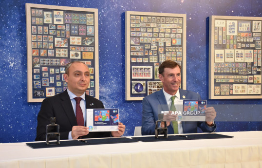 74-cü Beynəlxalq Astronavtika Konqresi çərçivəsində poçt markası buraxılıb - FOTO 