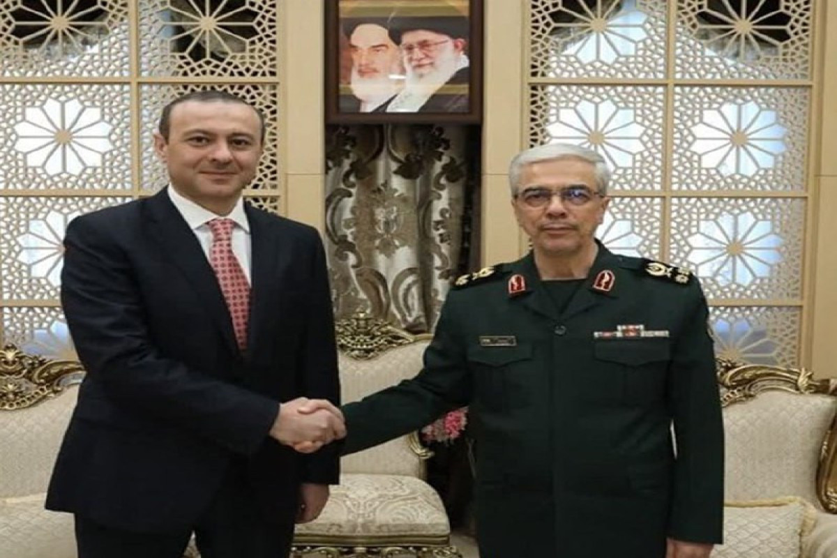 Armen Grigoryan, the Secretary of the Security Council of Armenia and Mohammad Bagheri, the Chief of Staff for the Armed Forces of the Islamic Republic of Iran