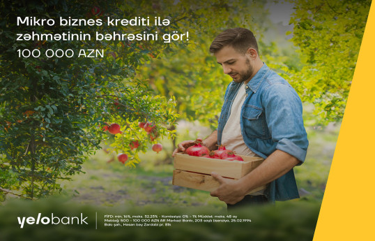 Bizneslə məşğul olanlara sərfəli  - Mikro kredit! 