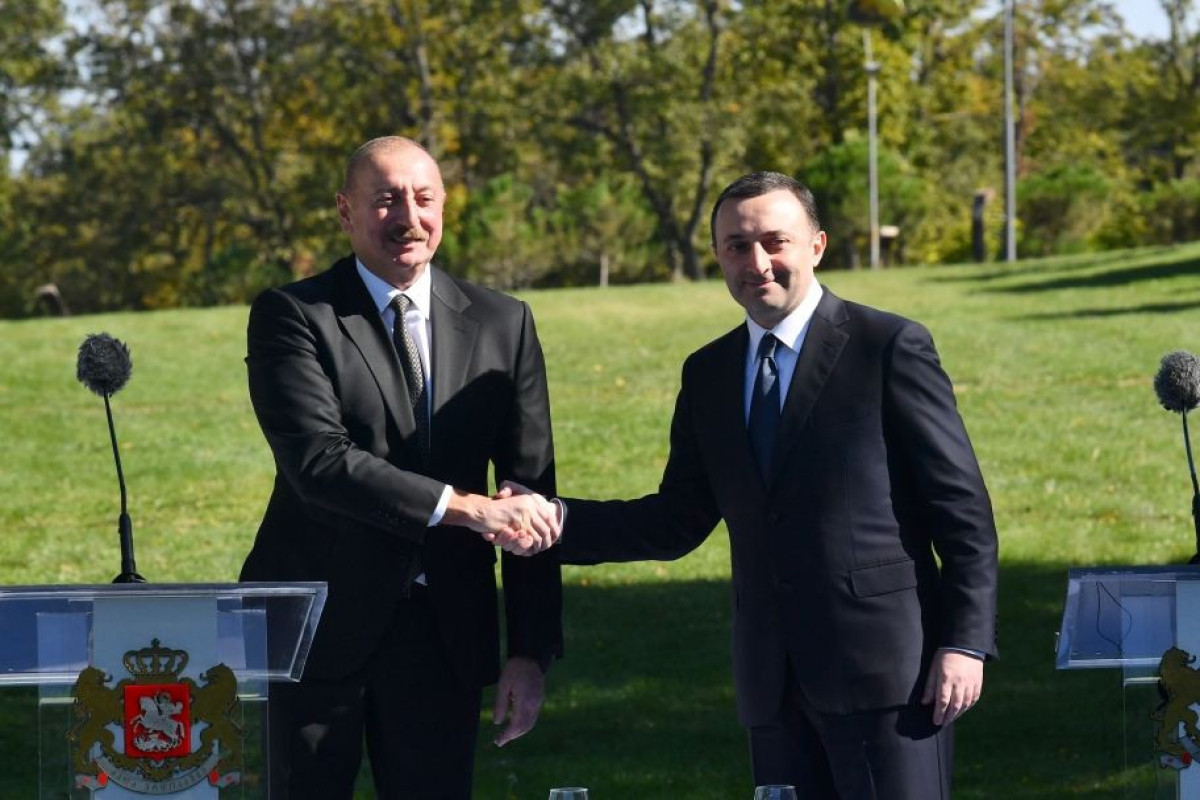 Azərbaycan Prezidenti və Gürcüstanın Baş naziri mətbuata bəyanatlarla çıxış ediblər - FOTO   - YENİLƏNİB 