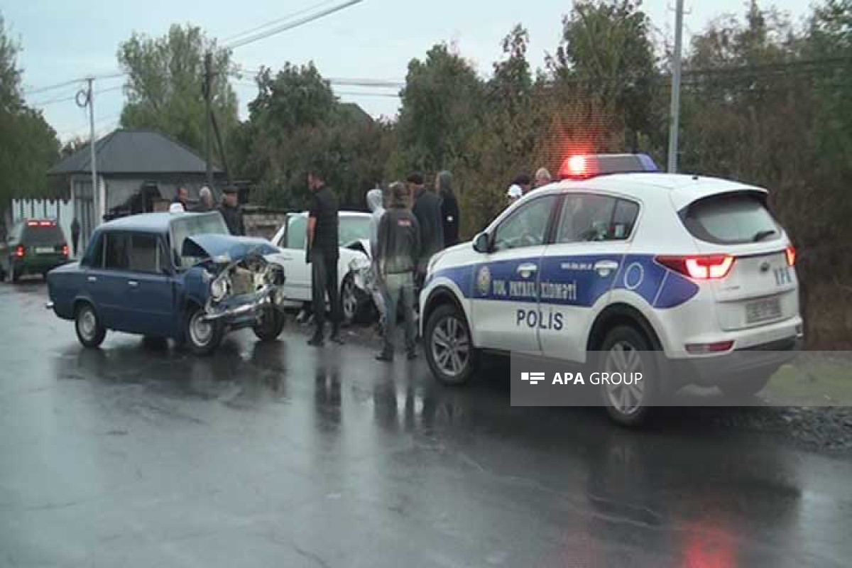 Zaqatalada iki maşın toqquşub, xəsarət alanlar var - FOTO 