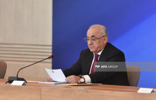 Baş nazir: Ölkə üzrə qazlaşma hazırda 96,3 faiz təşkil edir