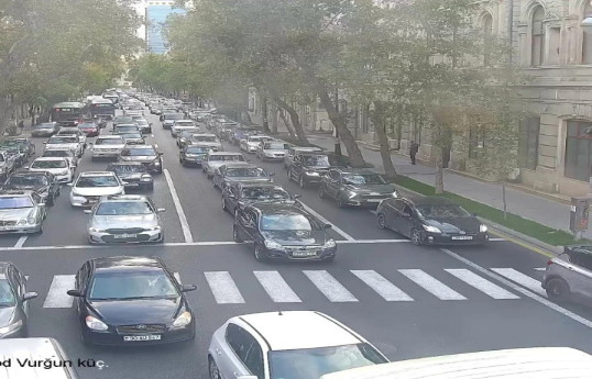 Paytaxtda sıxlıq olan yollar - SİYAHI 