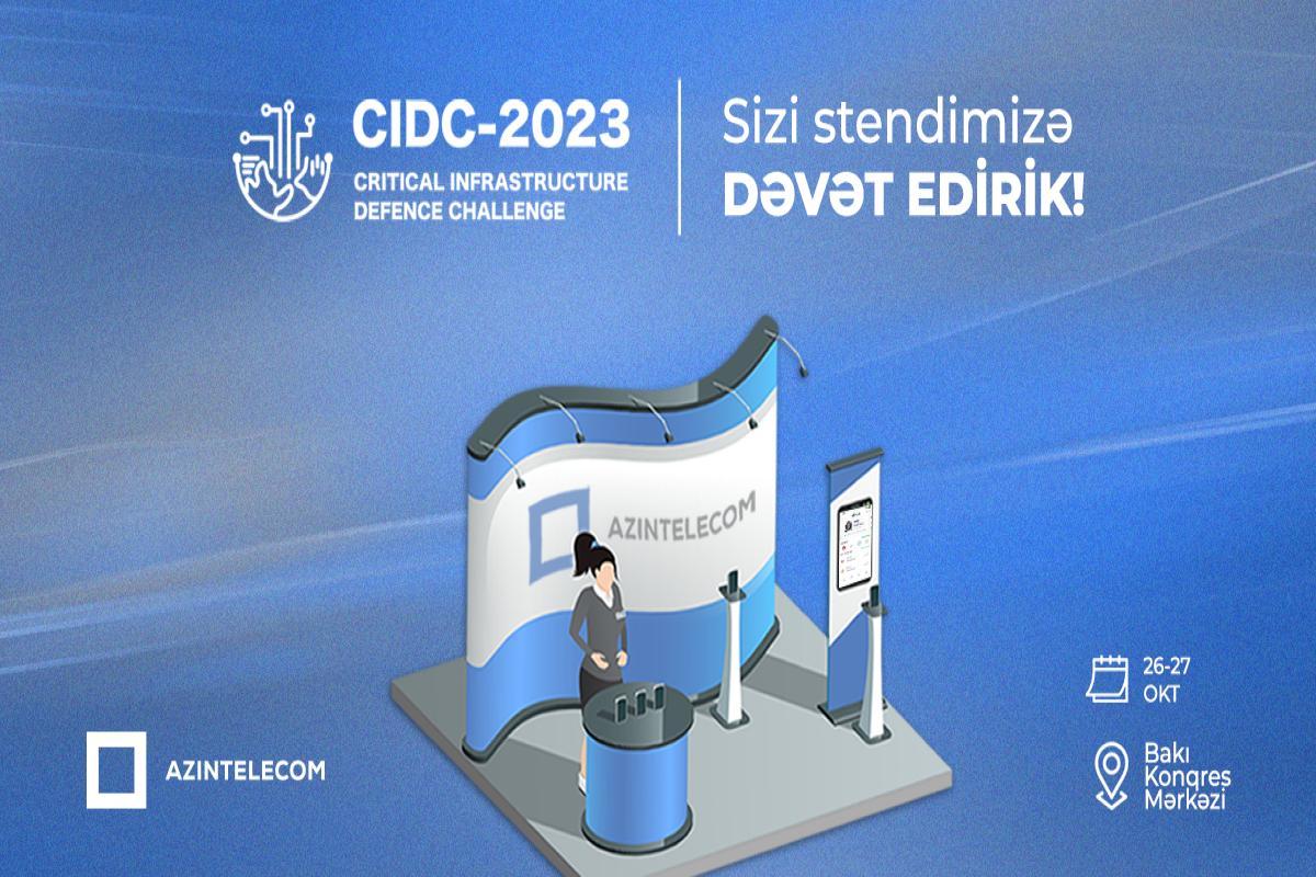 “AzInTelecom” “CIDC-2023”də “Qızıl sponsor” kimi stendlə çıxış edir