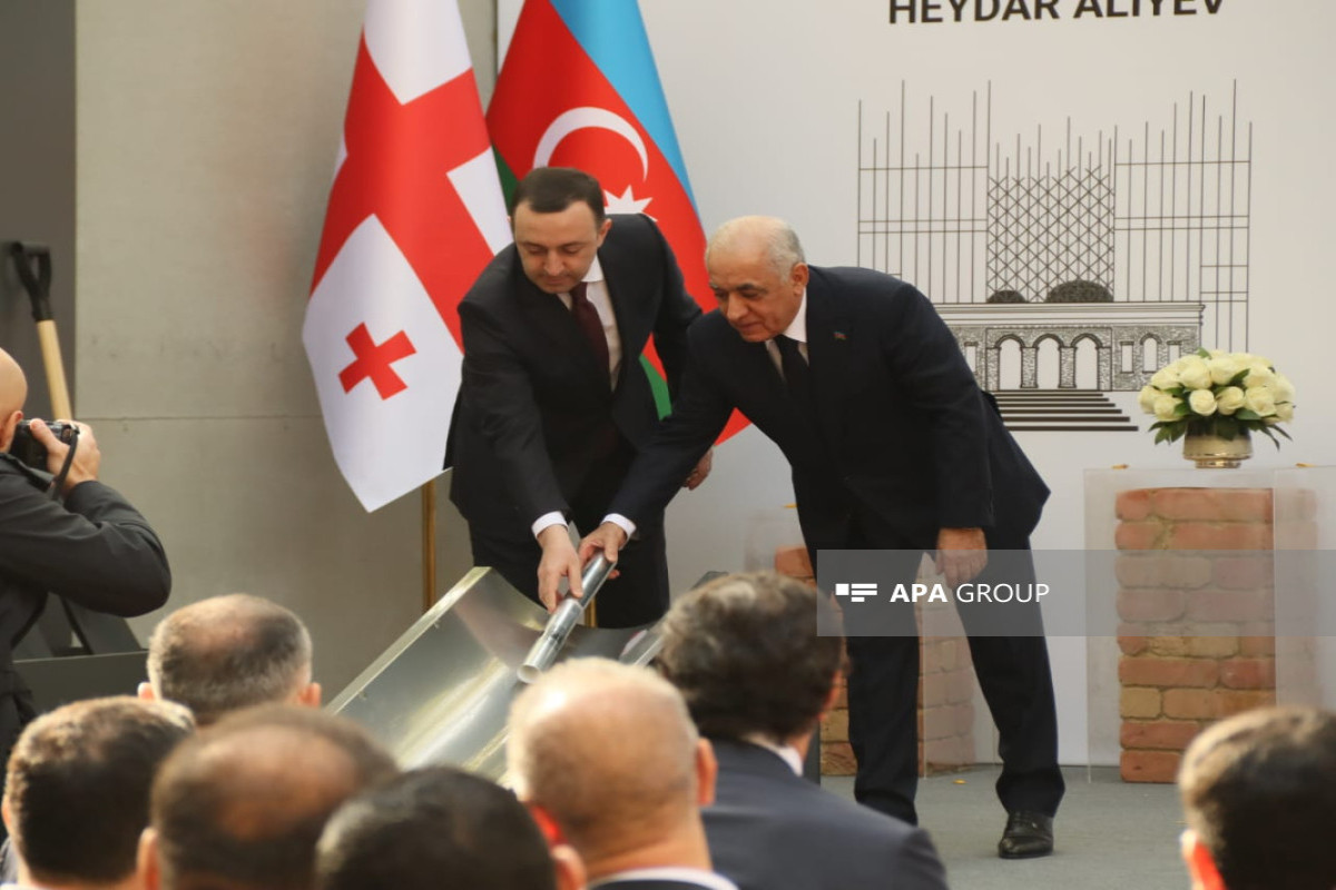 Tbilisidə Heydər Əliyev adına Azərbaycan Dram Teatrının yeni binasının təməli qoyulub - FOTO 