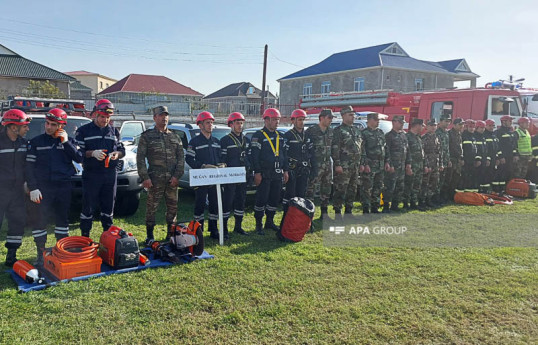 FHN Biləsuvarda kompleks mülki müdafiə təlimi keçirib - FOTO 