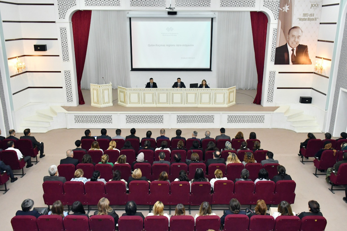 Mədəniyyət naziri Quba-Xaçmaz regionu üzrə müşavirə keçirib - FOTO 