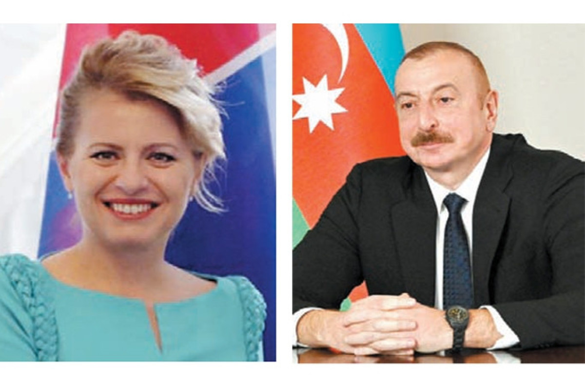 President of Slovakia Zuzana Čaputova  and President of Azerbaijan Ilham Aliyev