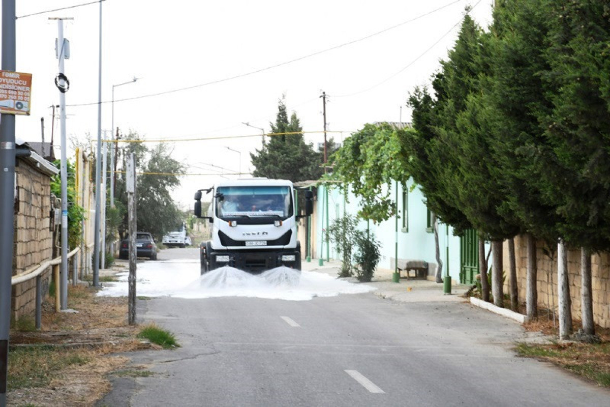 Bu gün Bakının 554 küçəsi yuyulub