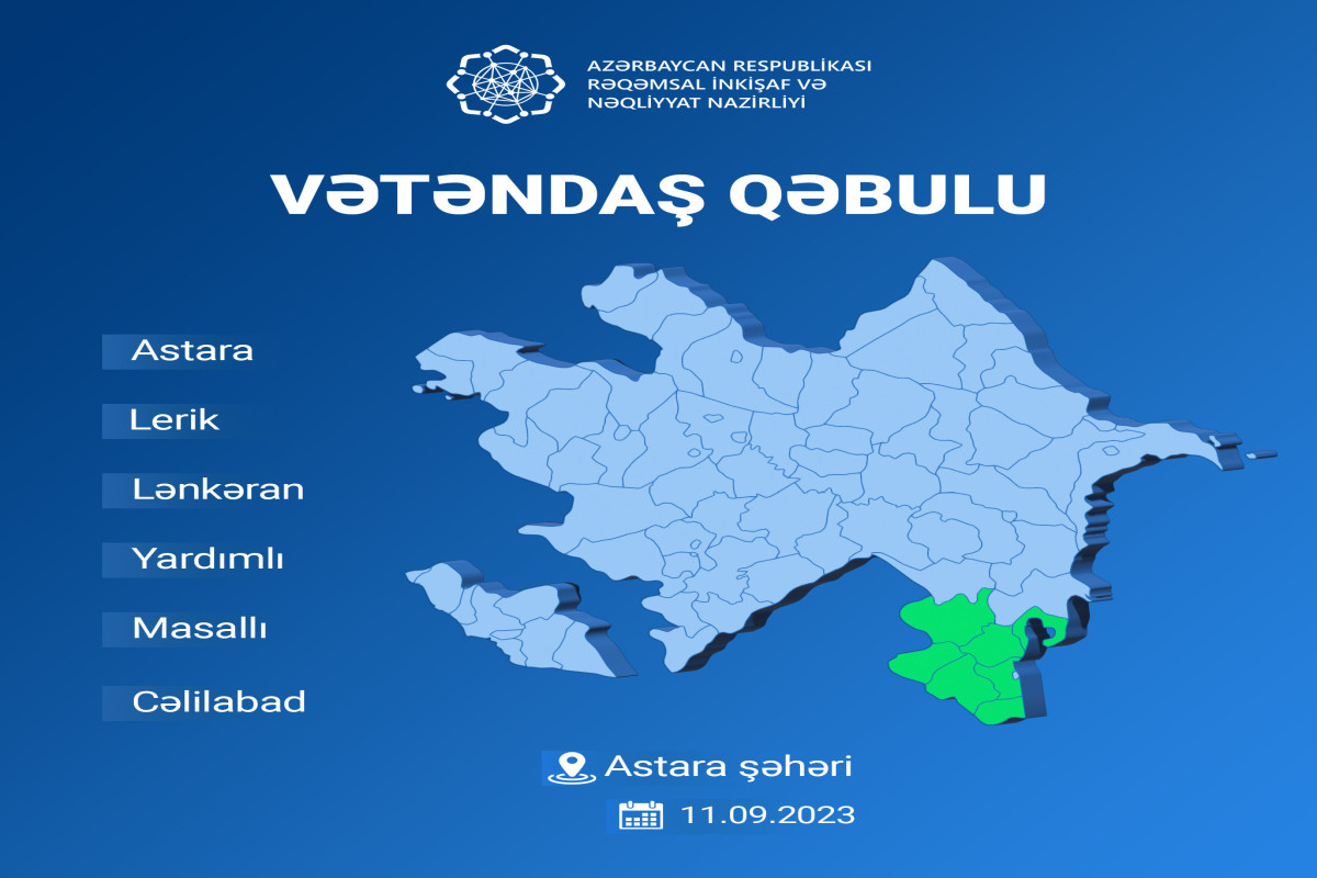 Rəşad Nəbiyev Astarada vətəndaşları qəbul edəcək