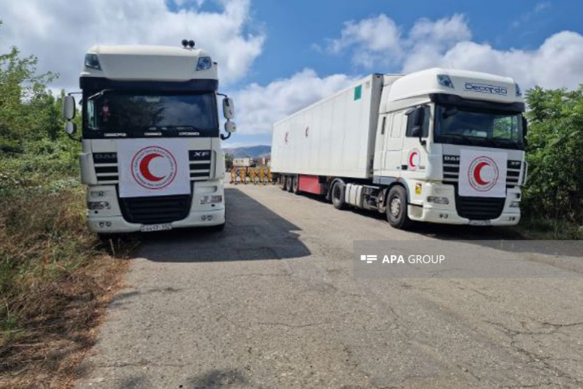 Food cargo sent from Baku for Armenian residents of Garabagh awaits on Aghdam-Asgaran-Khankandi road for 8 days in a row
