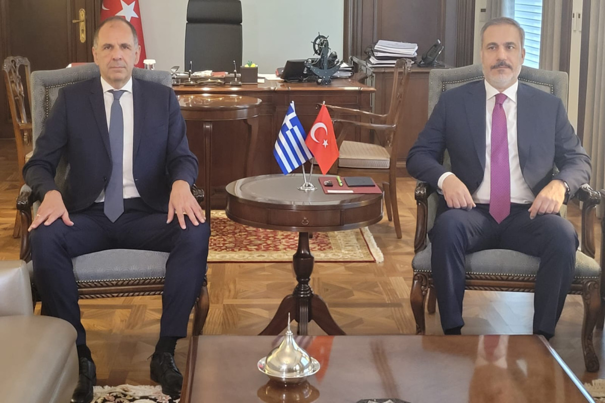 Yunanıstan və Türkiyə XİN rəhbərləri görüşüb - FOTO 