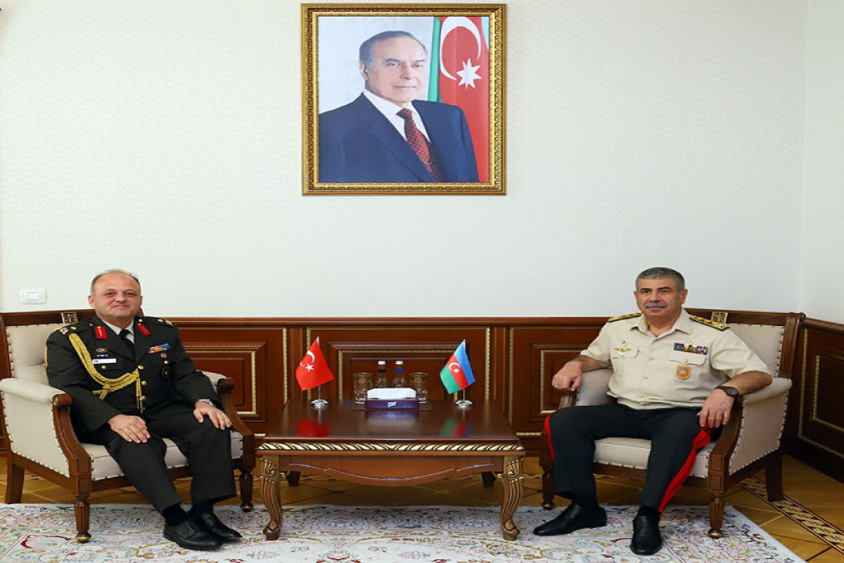 Azerbaijan's defense minister meets with Turkish new military attaché