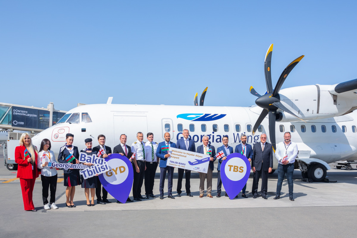 Международный аэропорт Гейдар Алиев принял первый рейс Georgian Wings-ФОТО 