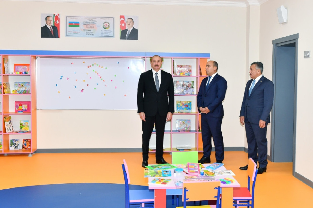 President Ilham Aliyev attended inauguration of new building of Khirdalan city secondary school No 11-UPDATED 