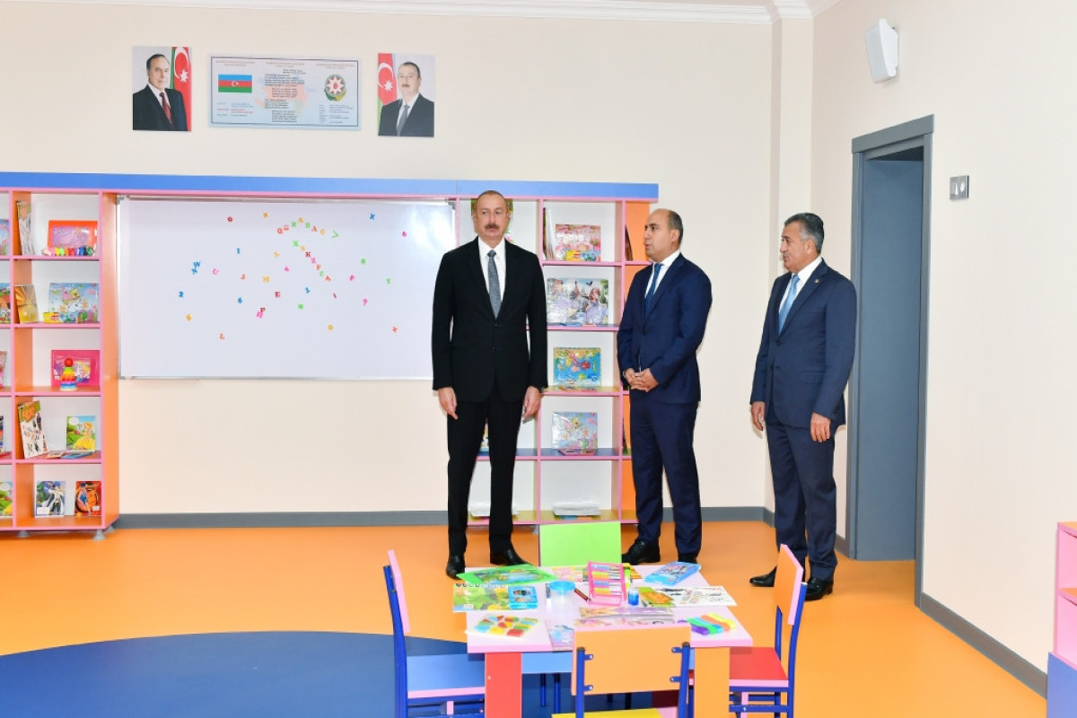 Prezident Xırdalan şəhər 11 nömrəli tam orta məktəbin yeni binasının açılışında iştirak edib - FOTO  - YENİLƏNİB 