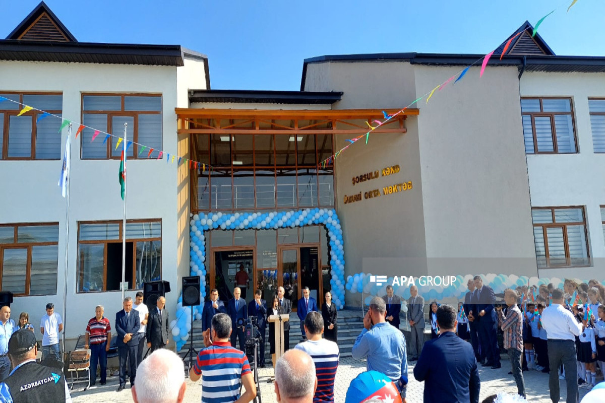Salyanın Şorsulu kəndində tam orta məktəb istifadəyə verilib - FOTO 
