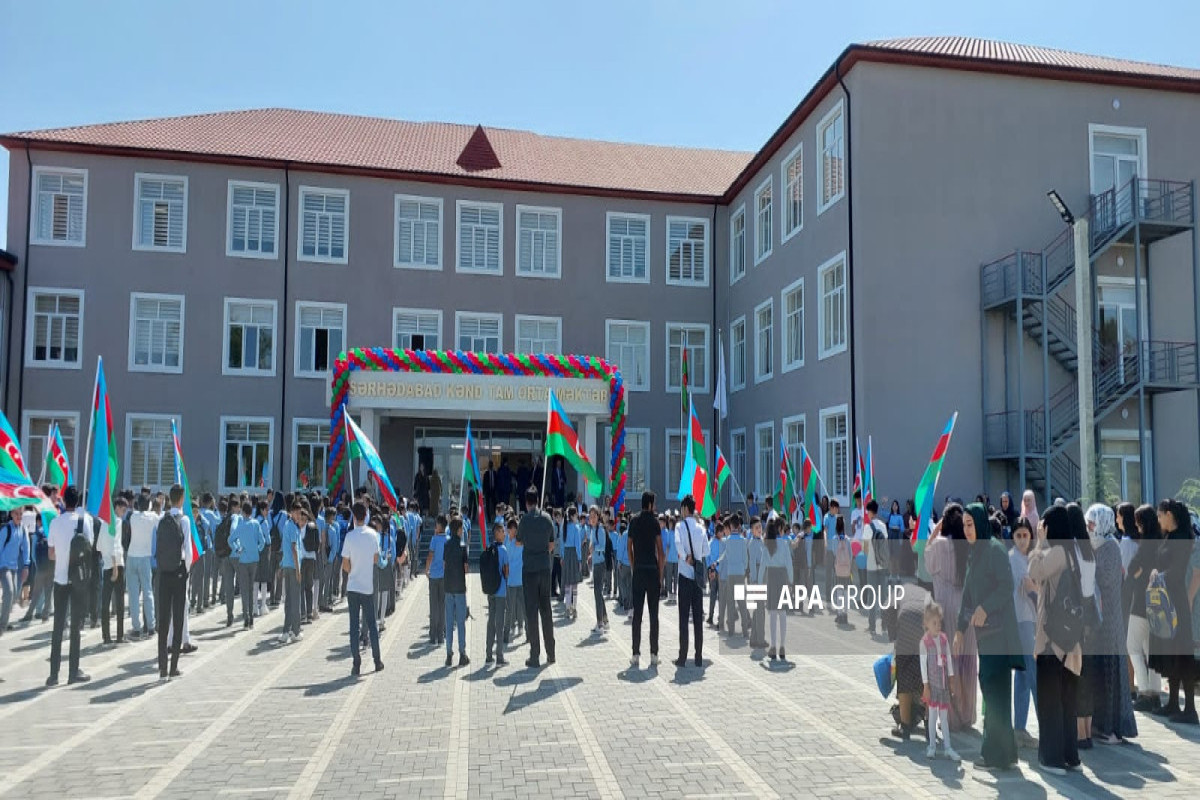 Heydər Əliyev Fondu Cəlilabadın Sərhədabad kəndində yeni məktəb binası inşa edib - FOTO 