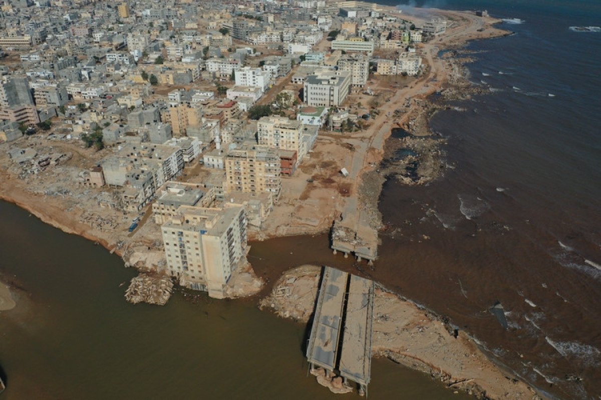 Dron görüntüləri Liviyadakı fəlakətin miqyasını ortaya qoyub - FOTO 