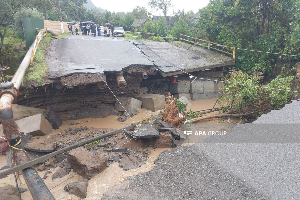 Rivers overflowed their banks in Azerbaijan