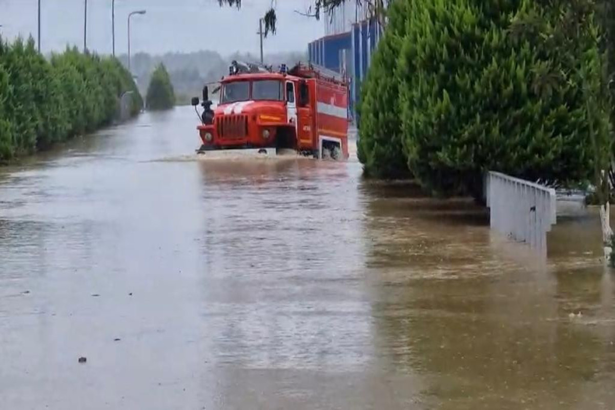 FHN: Astara və Lənkəranda su basan ərazilərdə tədbirlər davam etdirilir- VİDEO 