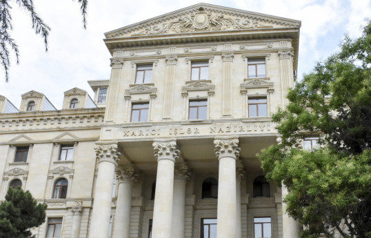 Azerbaijani MFA: Main goal of Armenia and puppet regime is to escalate tension in region, engage in terrorism