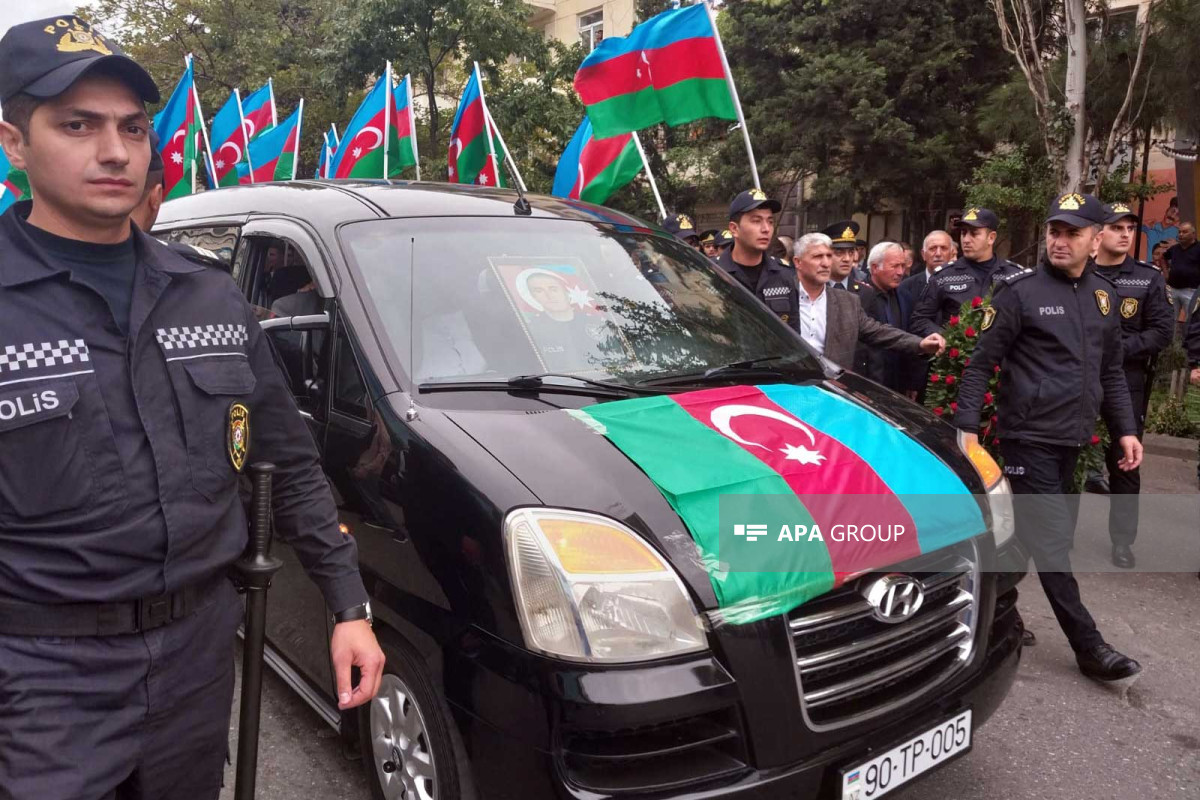 Şəhid polis serjantı Xəzər Zamanov dəfn edilib - FOTO - YENİLƏNİB 