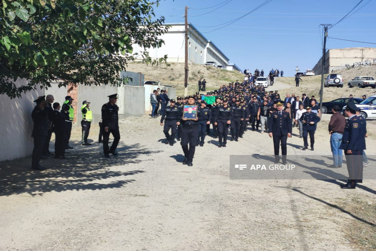 Naxçıvanda şəhid polis Ələsgər Əsgərovla vida mərasimi keçirilir