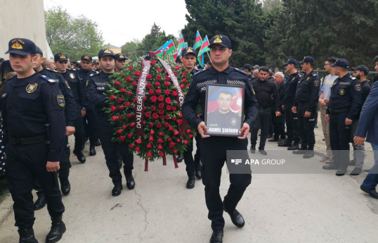 Xocavənddə mina terrorunda şəhid olan polis Sumqayıtda dəfn olunub - VİDEO  - YENİLƏNİB 