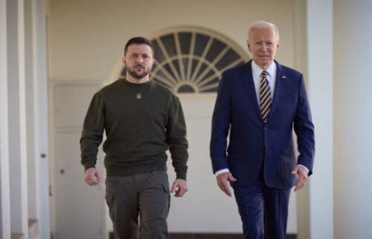 Ukrayna Prezidenti Vladimir Zelenski və ABŞ Prezidenti Co Bayden
