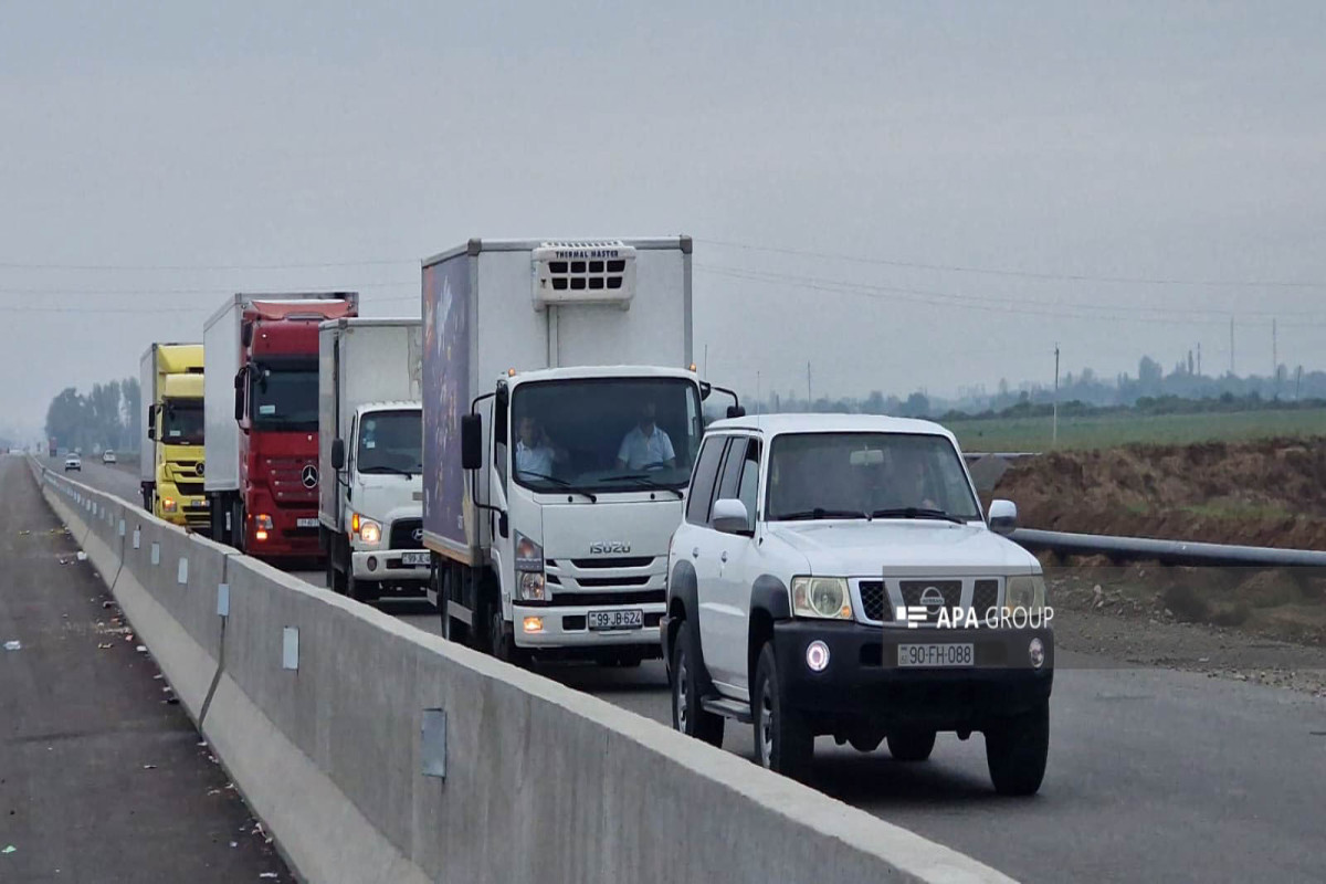 Azerbaijan's central authority sends food cargo to Armenian population living in Azerbaijan's Garabagh, vehicles head from Ağdam to Khankandi-PHOTO -VIDEO 