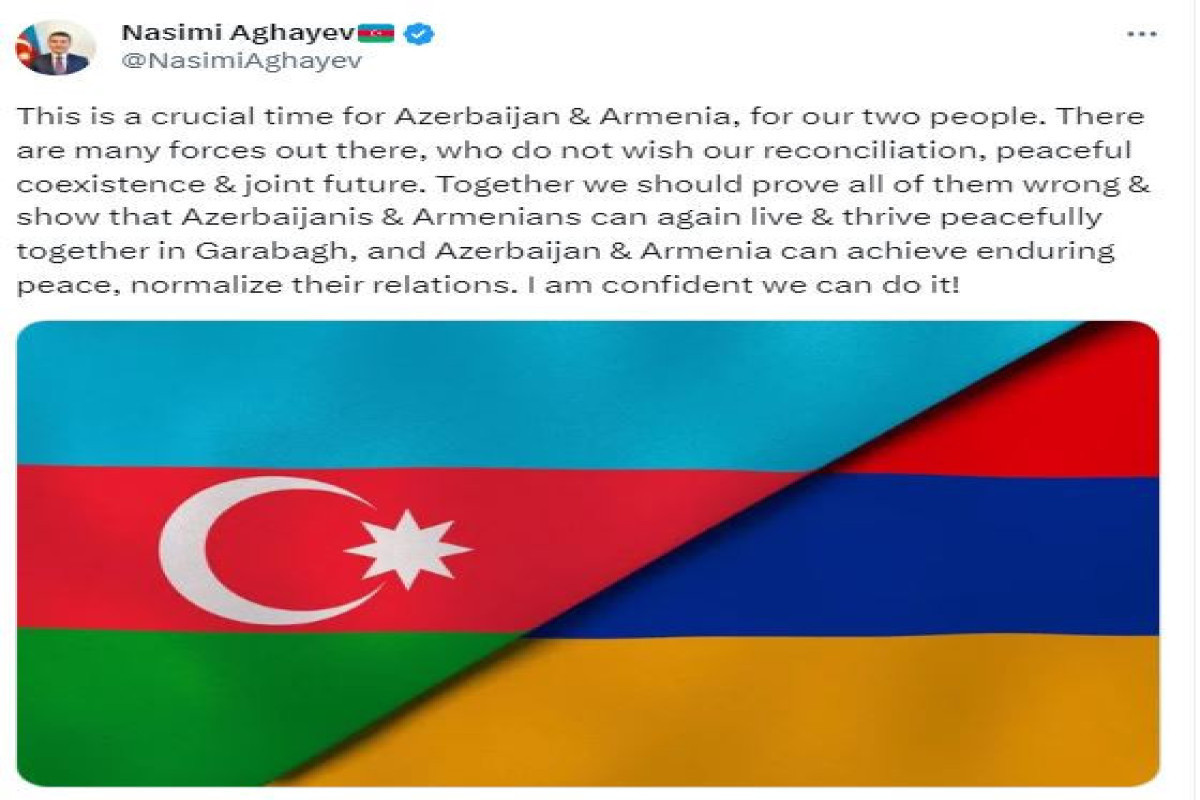 Посол: Азербайджанцы и армяне вновь смогут совместно мирно  проживать в Карабахе