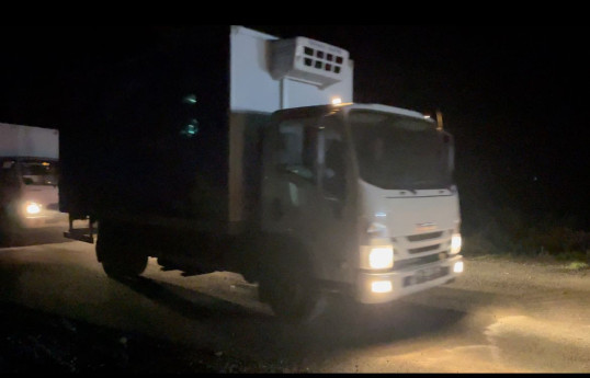 Azərbaycanın Qarabağdakı erməni sakinlərinə göndərdiyi ərzaq yükü Xankəndiyə çatdırılıb və avtomobil geri dönüb - FOTO  - VİDEO  - YENİLƏNİB 