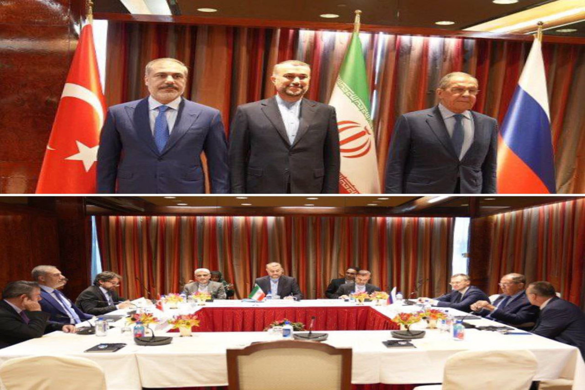 Состоялась трехсторонняя встреча глав МИД Турции, Ирана и России