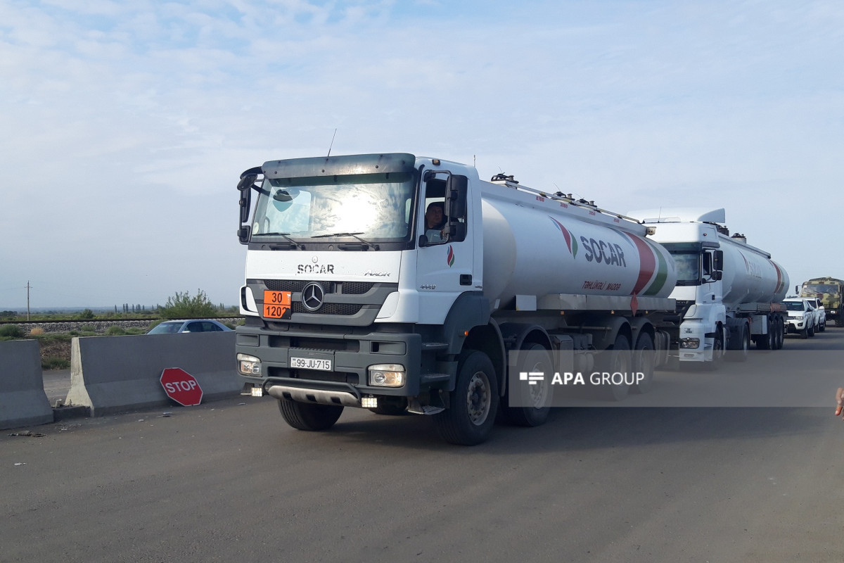 Azerbaijan sends 64 tons of fuel to Khankandi from Ağdam by SOCAR vehicles-<span class="red_color">PHOTO-<span class="red_color">VIDEO-<span class="red_color">UPDATED