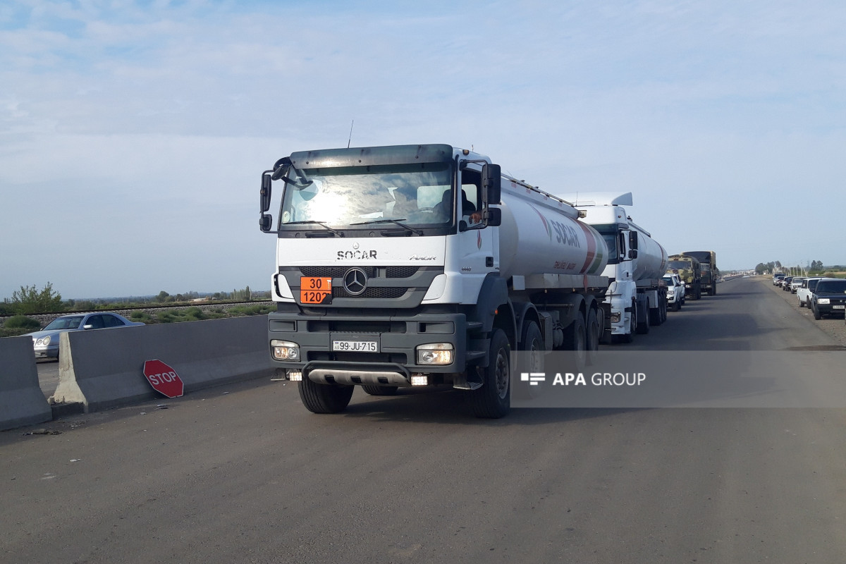 Azerbaijan sends 64 tons of fuel to Khankandi from Ağdam by SOCAR vehicles-PHOTO -VIDEO -UPDATED 