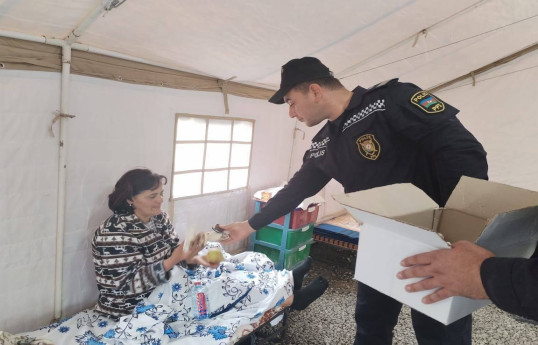 Erməni sakinlərin tibbi yardım və qida təminatı üçün FHN Ağdam, Füzuli və Kəlbəcərdə çadır düşərgələri qurub