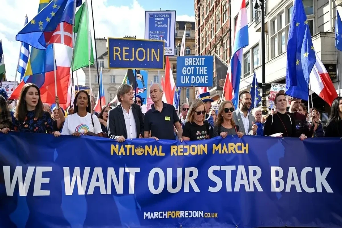 Hundreds rally for Britain to rejoin European Union