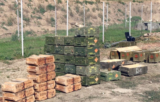 Azerbaijan's MoD releases footage of weapons and ammunition seized in the direction of Yukhari Veysalli village-VIDEO 