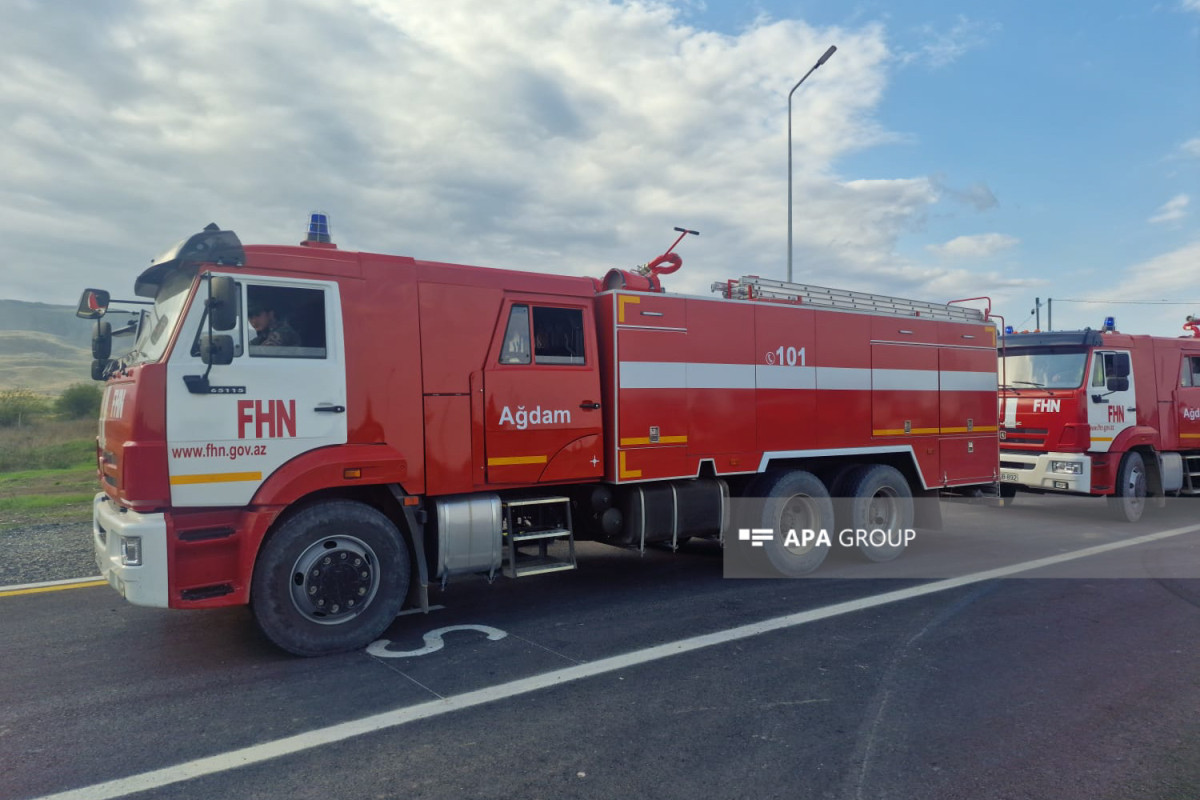 Для локализации пожара вблизи Ханкенди из Агдама и близлежащих районов отправлены техника и личный состав - <span class="red_color">ФОТО