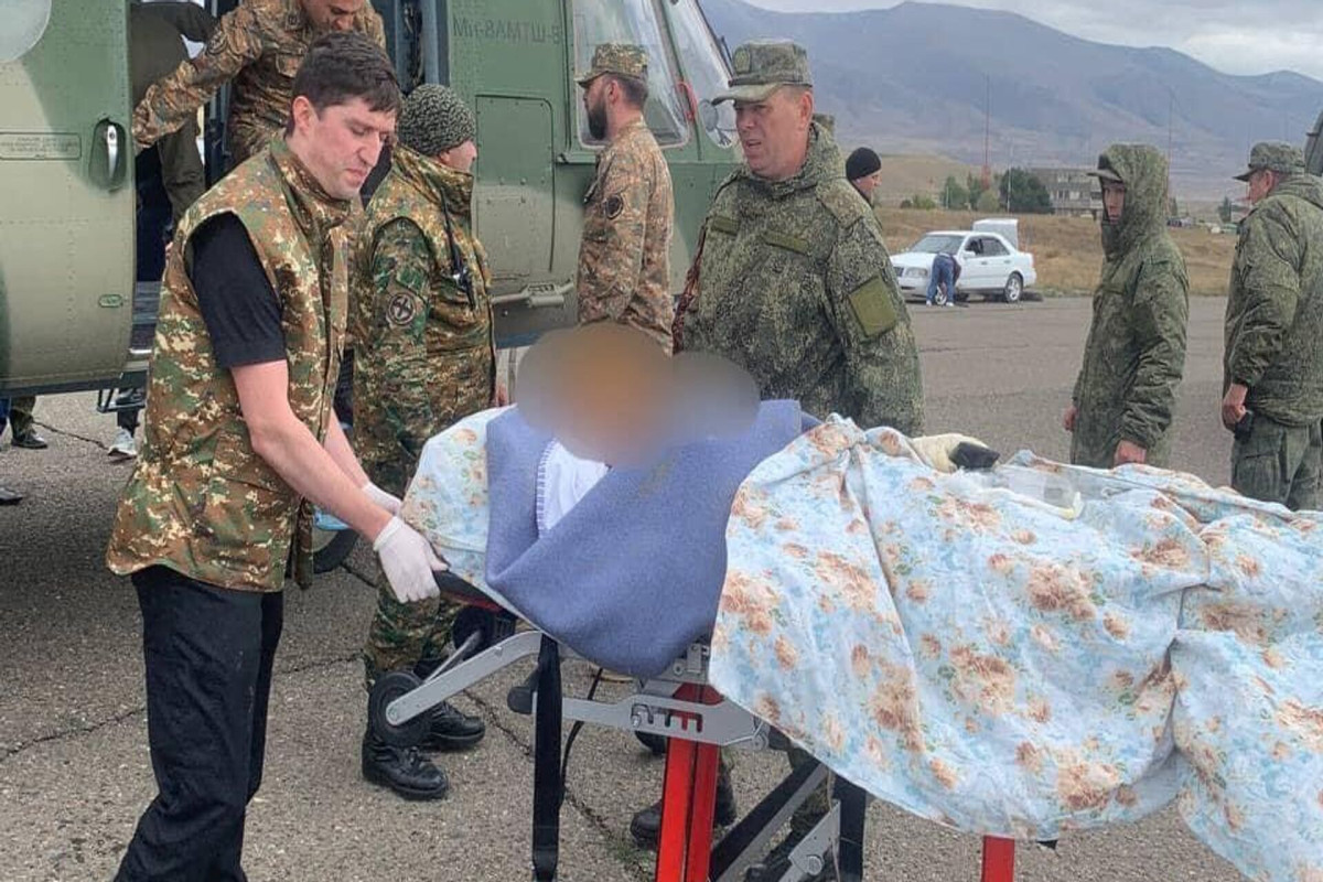 Bodies of 125 people killed in the explosion near Khankandi were taken to Armenia