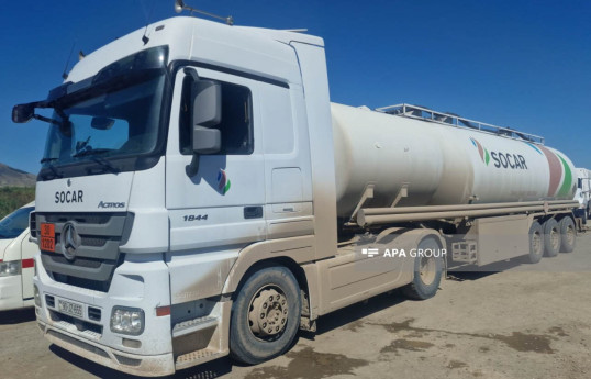 SOCAR-ın yanacaq dolu daha bir maşını Ağdamdan Xankəndiyə yola düşüb - FOTO  - VİDEO 