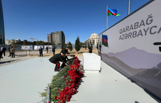 Kəmaləddin Heydərov və FHN əməkdaşları Zəfər parkını ziyarət edib - VİDEO  - FOTO 
