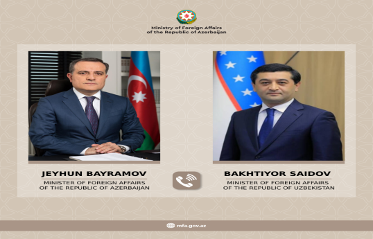 Ceyhun Bayramov özbəkistanlı həmkarına Daşkənddəki partlayışla bağlı başsağlığı verib