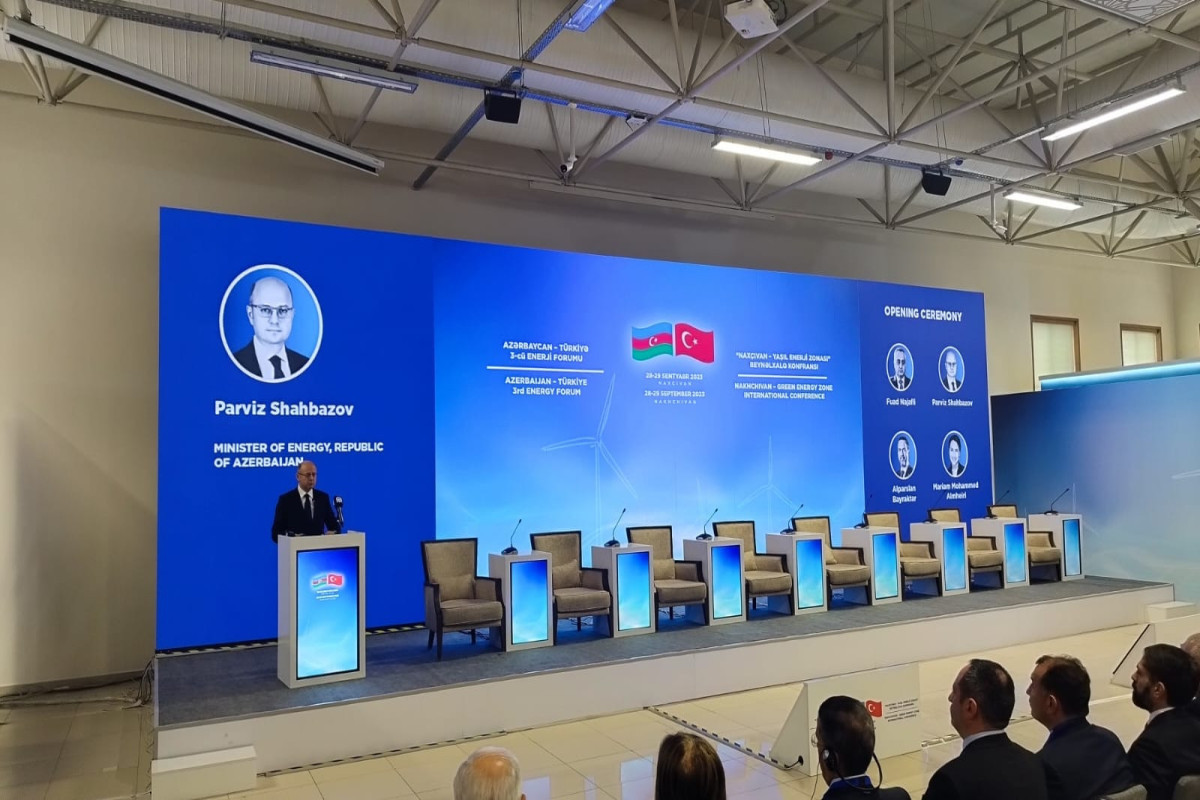 Azerbaijani Minister: Azerbaijan-Türkiye energy cooperation will be symbol of security, Nakhchivan will be a center of green energy