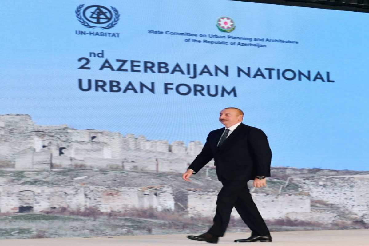 Zəngilanda 2-ci Azərbaycan Milli Şəhərsalma Forumu işə başlayıb, Prezident açılış mərasimində iştirak edir