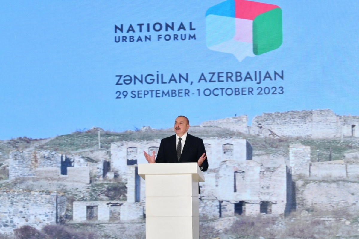 В Зангилане состоялась церемония открытия II Азербайджанского национального форума по градостроительству, Президент выступил на мероприятии-<span class="red_color">ОБНОВЛЕНО 1