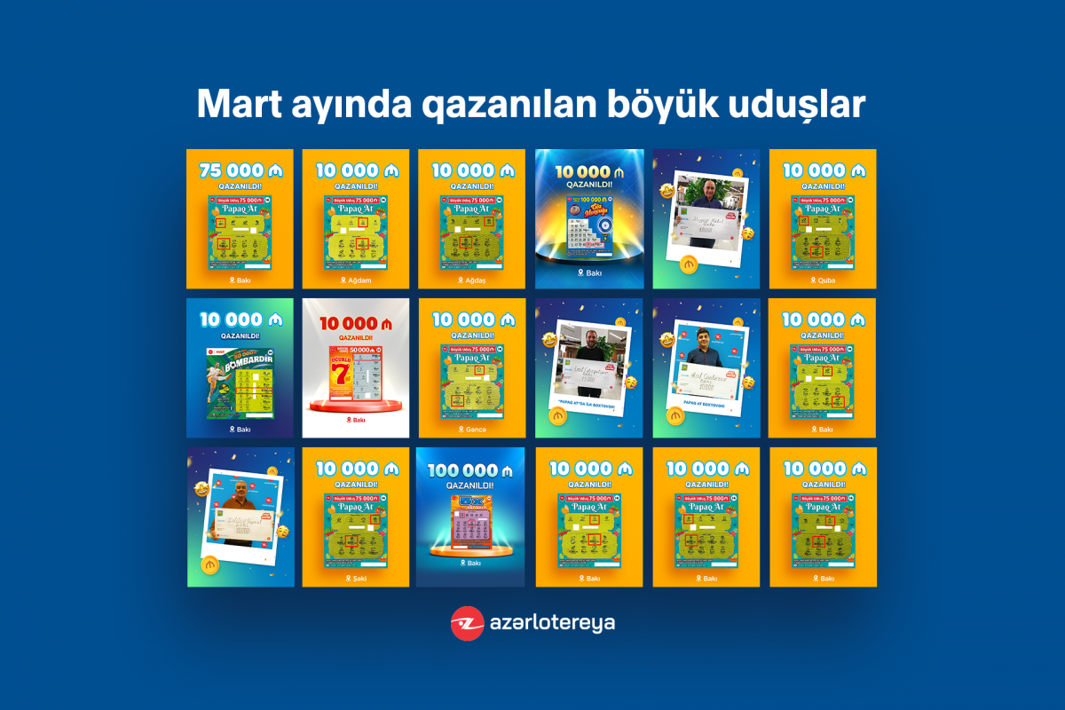 “Poz-Qazan” oyunlarında martda 16 böyük uduş qazanılıb - VİDEO 